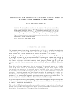 EXISTENCE OF THE HARMONIC MEASURE FOR RANDOM