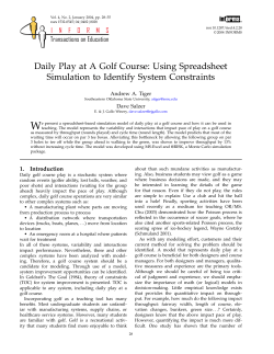 Daily Play at A Golf Course: Using Spreadsheet Simulation to
