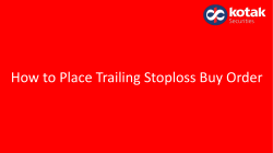 How to place TSLO order