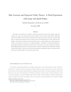 Risk Aversion and Expected Utility Theory