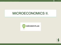 MICROECONOMICS II.