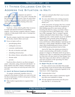 11 Things Colleges Can Do to Address the Situation in Haiti