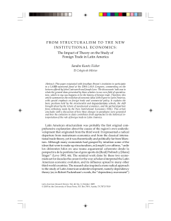 FROM STRUCTURALISM TO THE NEW INSTITUTIONAL