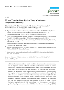 Urban-Tree-Attribute Update Using Multisource Single-Tree