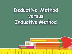 Deductive and Inductive Method of Teaching
