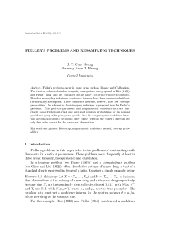 FIELLER`S PROBLEMS AND RESAMPLING TECHNIQUES