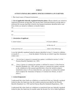 FORM 2 ATTESTATION(S) REGARDING SPOUSE/COMMON