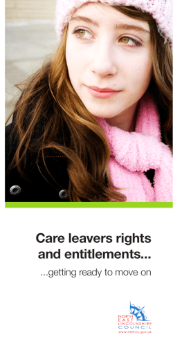 Care Leavers Rights and Entitlements Getting Ready to Move On