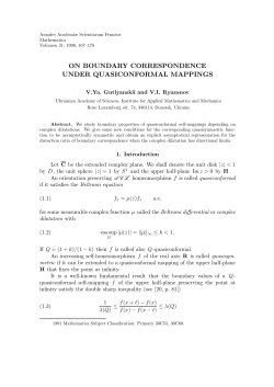 on boundary correspondence under quasiconformal mappings