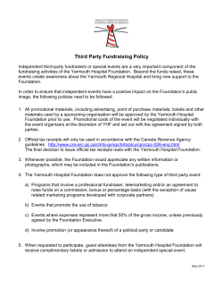 Special Events Policy - Yarmouth Hospital Foundation