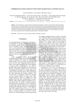 CORRIDOR FOLLOWING BASED ON THE FUSION OF