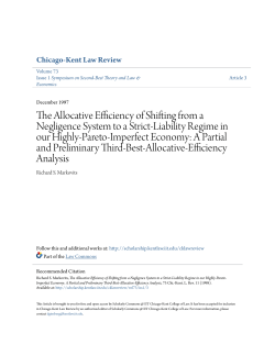 The Allocative Efficiency of Shifting from a Negligence System to a