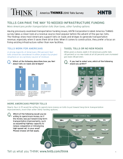 2010 America THINKS Tolling fact sheet