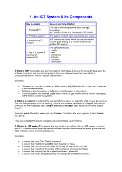Topic 1: An ICT system and its components