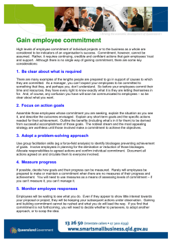 Gain employee commitment