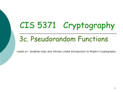 CIS 5371 Cryptography
