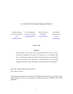 Are Airlines` Price-Setting Strategies Different?