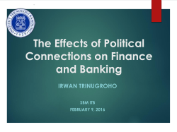 The Effects of Political Connections on Finance and