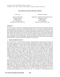 DATA-DRIVEN DYNAMIC DECISION MODELS