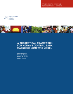 a theoretical framework for kenya`s central bank macroeconometric