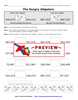 The Hungry Alligators - Super Teacher Worksheets