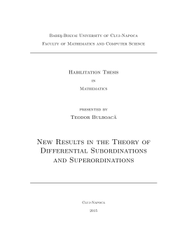 New Results in the Theory of Differential Subordinations and