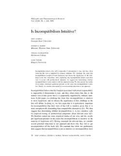 Is Incompatibilism Intuitive?