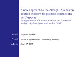 A new approach to the Akcoglu&ndash;Sucheston dilation theorem for