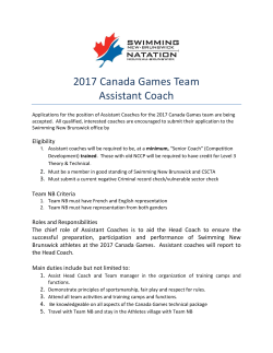 2017 Canada Games Team Assistant Coach