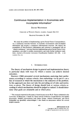 Continuous Implementation in Economies with Incomplete information