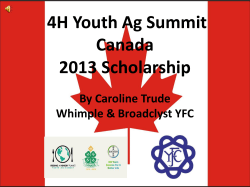 1st place Caroline Trude, Devon FYFC - Canada