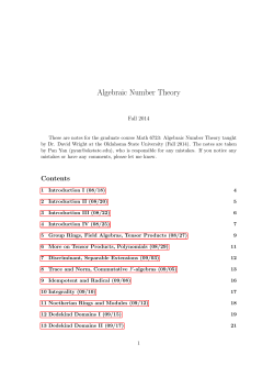 Algebraic Number Theory