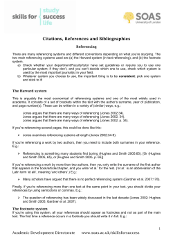 Referencing guides - SOAS University of London