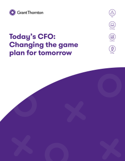 Today`s CFO: Changing the game plan for tomorrow