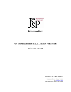 on treating something as a reason for action