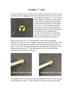 Installing &ldquo;C&rdquo; Clips - White Rose Engineering