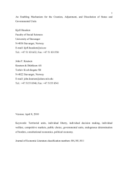 An Enabling Mechanism for the Creation, Adjustment, and