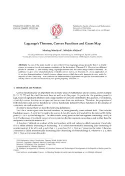 Lagrange`s Theorem, Convex Functions and Gauss Map - PMF-a