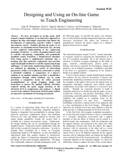 Designing and Using an On-line Game to Teach