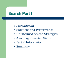 Avoiding Repeated States Problem Solving By Searching