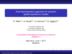 Dual decomposition approach for dynamic spatial equilibrium models