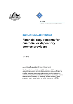 Issue 1: NTA for custodians - Federal Register of Legislation