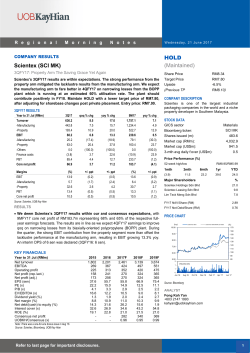 HOLD (Maintained) Scientex (SCI MK)
