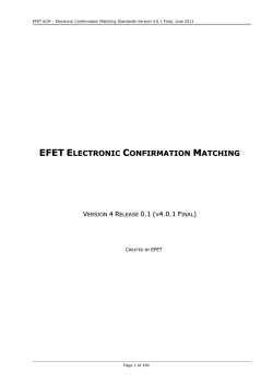 The EFET eCM Standards