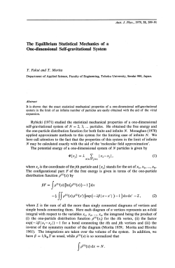 The Equilibrium Statistical Mechanics of a One