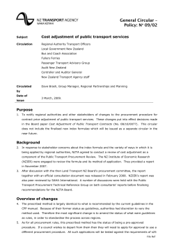 General Circular - 09/02 - Cost adjustment of