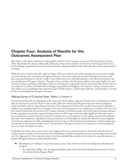 Analysis of Results for the Outcomes Assessment Plan