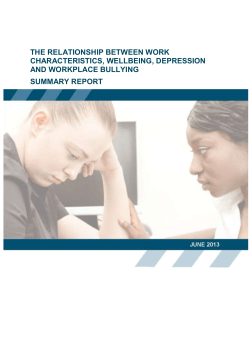 The relationship between work characteristics, wellbeing
