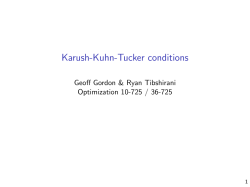 Karush-Kuhn-Tucker conditions