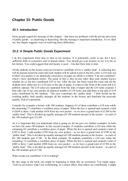 Chapter 33: Public Goods